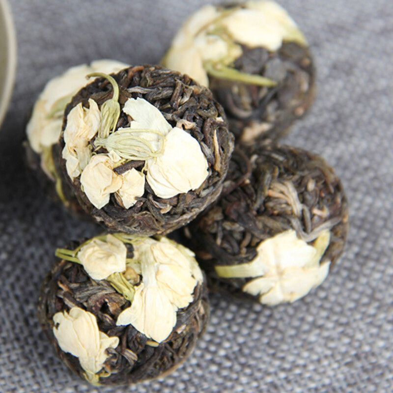 Ancient Tree Flower Pu-erh Tuocha Yunnan Jasmine Pu’er Dragon Ball Raw Tea 500g