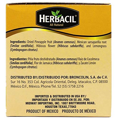 Herbacil Pineapple Tea, Herbal Tea with Dehydrated 25 Count (Pack of 2)
