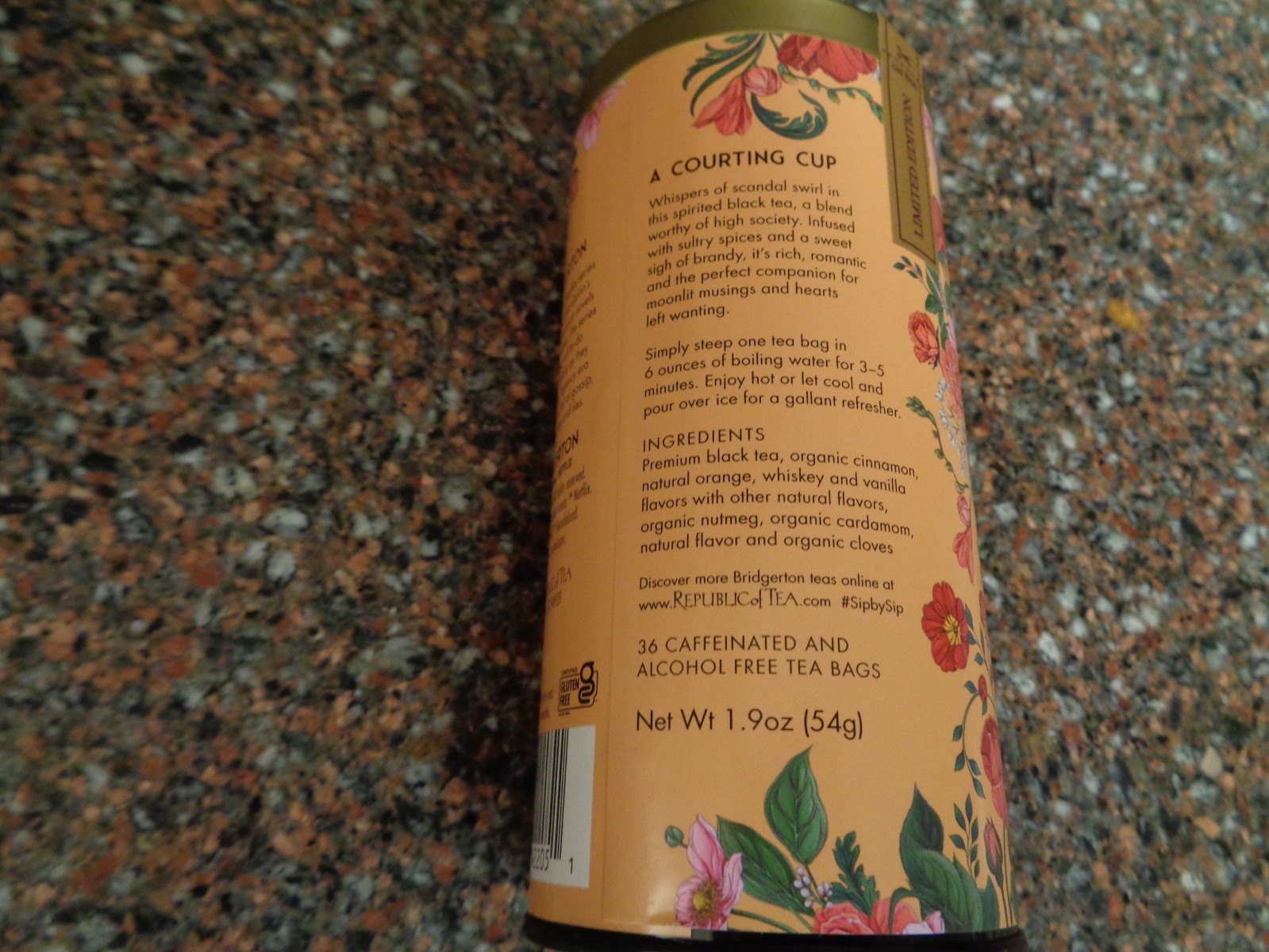 Republic of Tea Bridgerton Benedict Spiced Brandy Black Tea 36 Exp 11/27 Sealed
