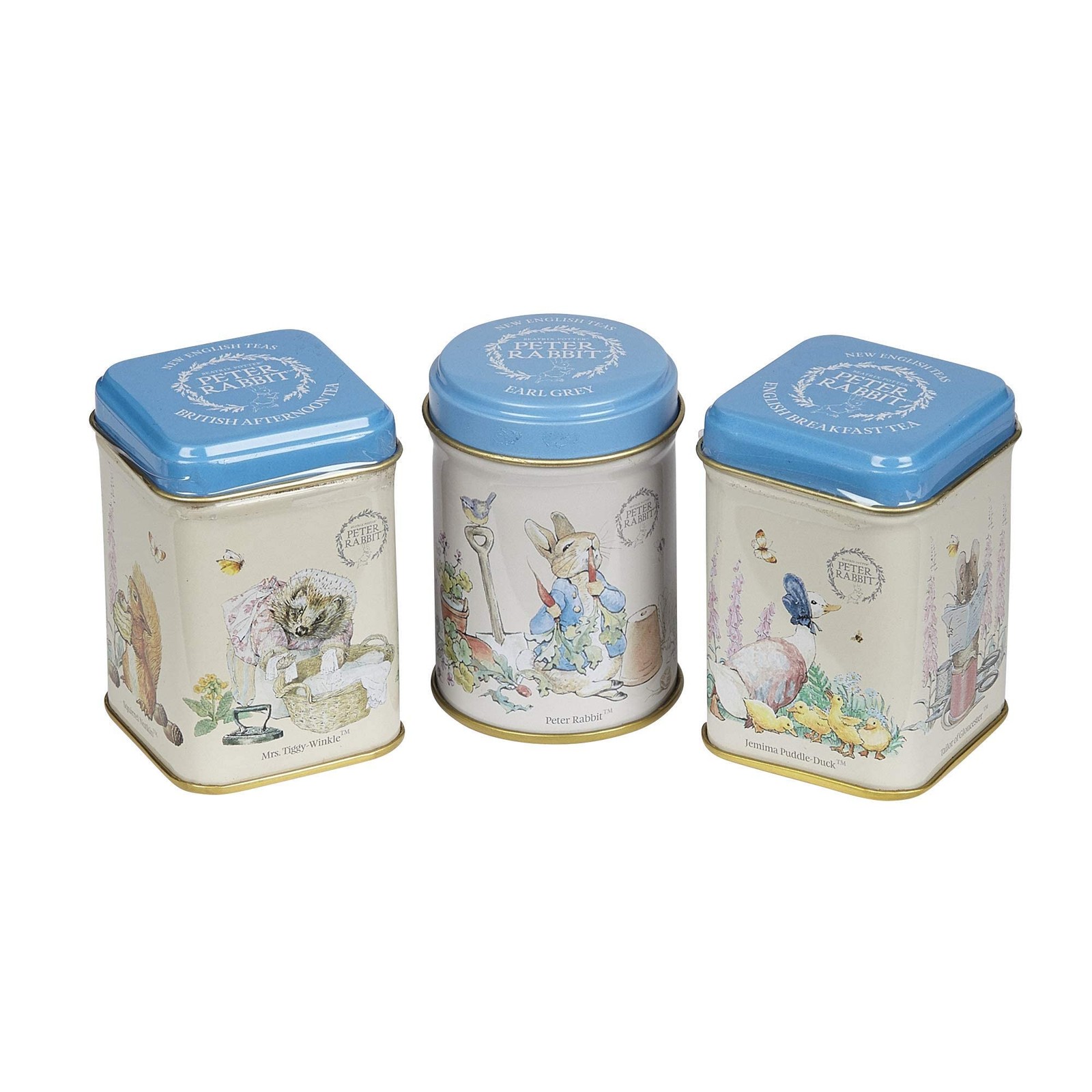 Beatrix Potter Mini Tea Tins 3 Piece Assortment With Loose English Tea