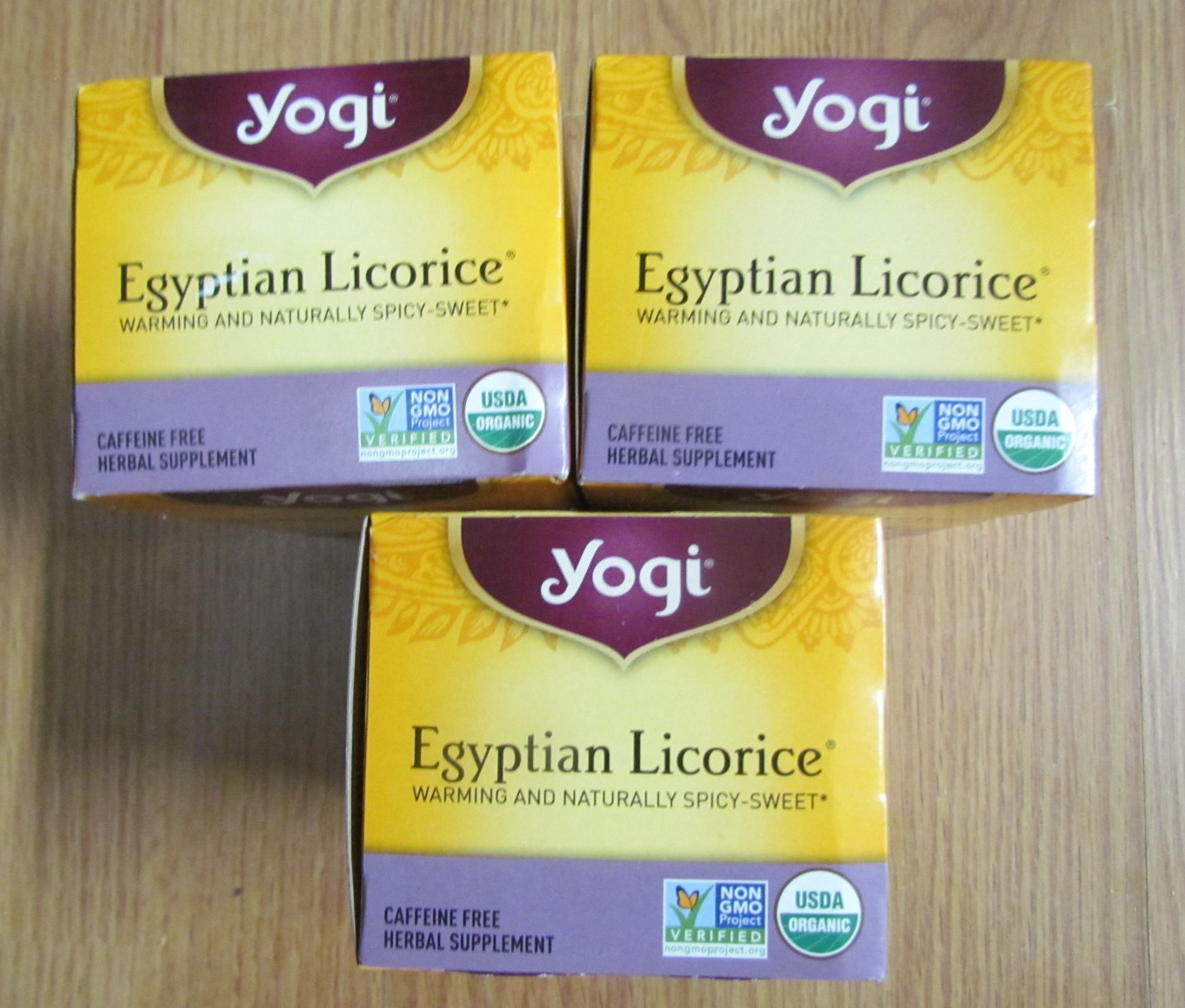 Organic Yogi Tea Egyptian Licorice – 16 Bags per Pack (3 Packs) 48 bags total
