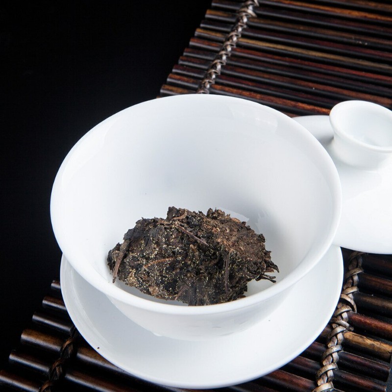 180g Authentic Hunan Anhua BaiLiang Tea Jin Flower Mellow Dark Tea Cake