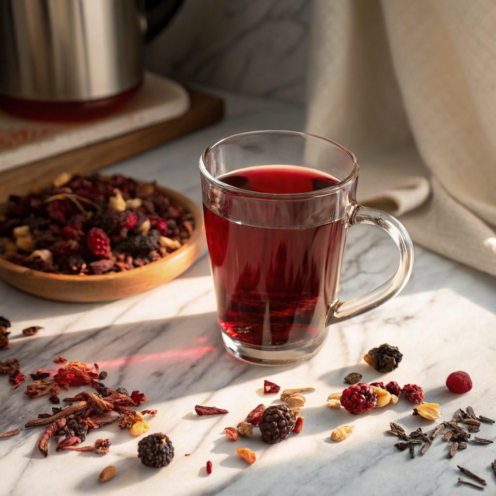 Tea Wild Raspberry Hibiscus Herbal Tea, Box of 100 Tea Bags (Packaging May Vary)