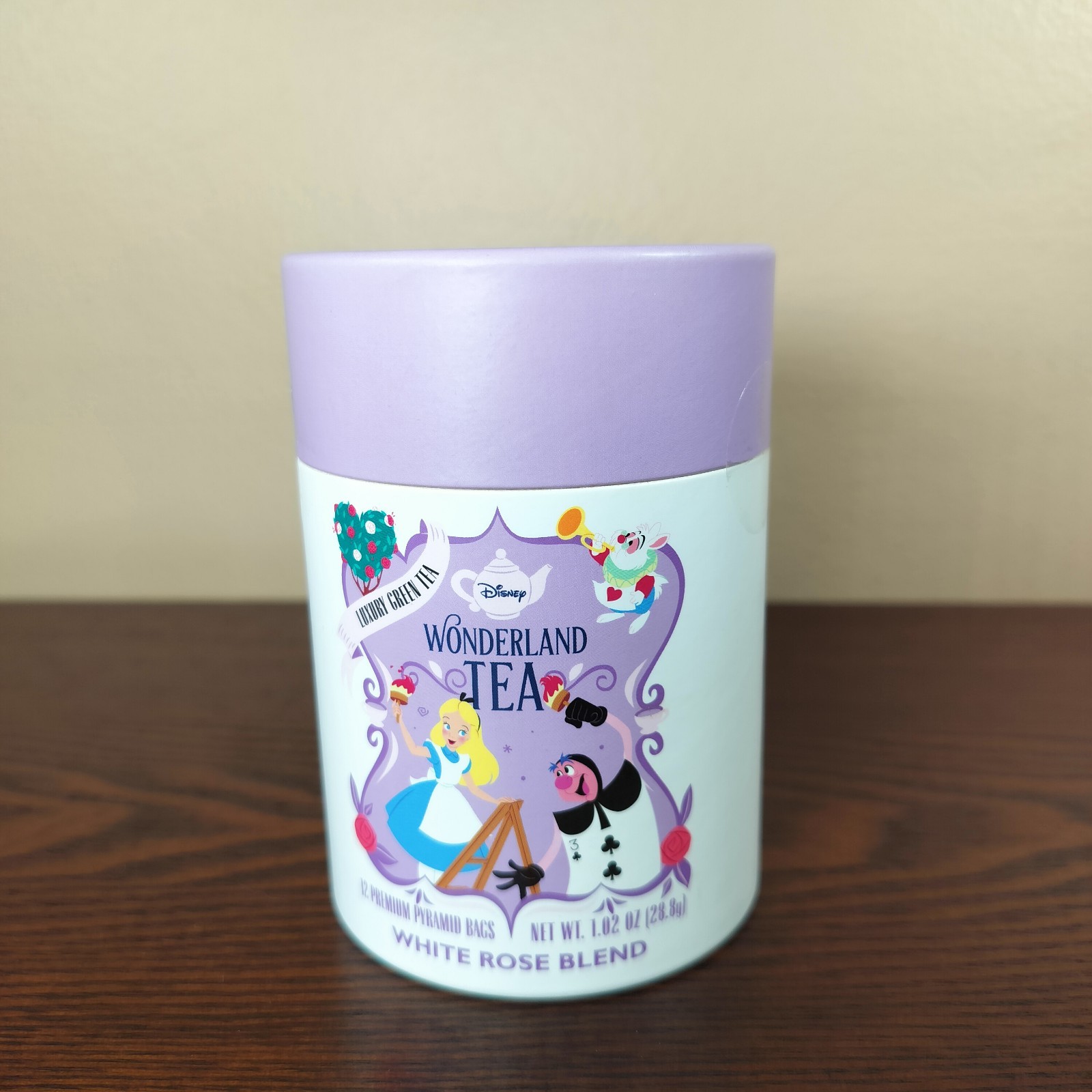 Disney Parks Tea Alice In Wonderland White Rose Blend 12 Bags Green Gift NEW