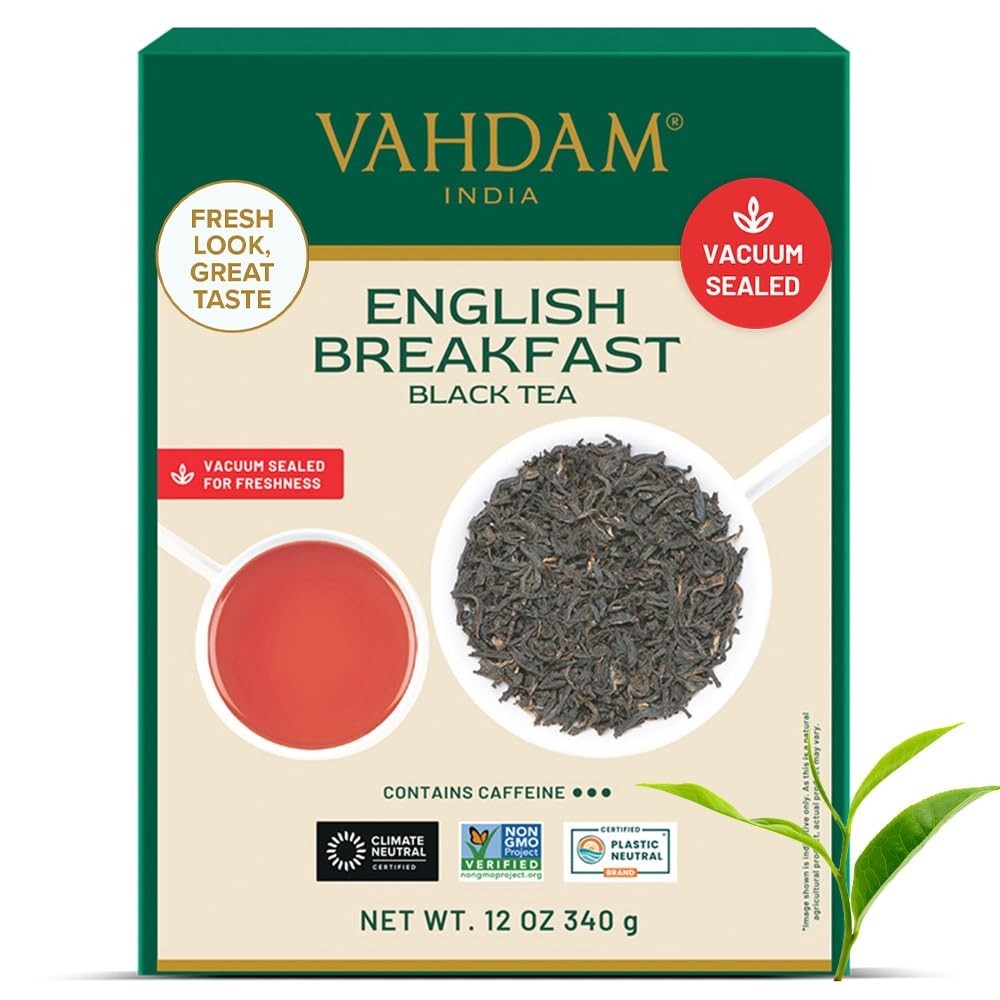 English Breakfast Loose Leaf Tea 340g | Non GMO & Gluten Free | 170 Cups