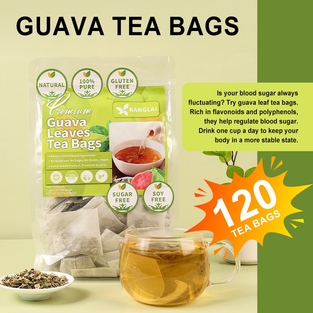 Guava Leavess Tea Bags 180 G Regulate Blood Sugar Improve Digestion Antioxidant