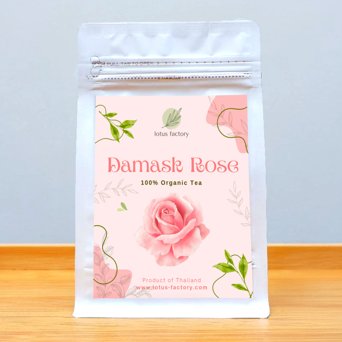 Organic Damask Rose Tea | 100% Natural Dried Rose Petals | Floral Herbal Infusio