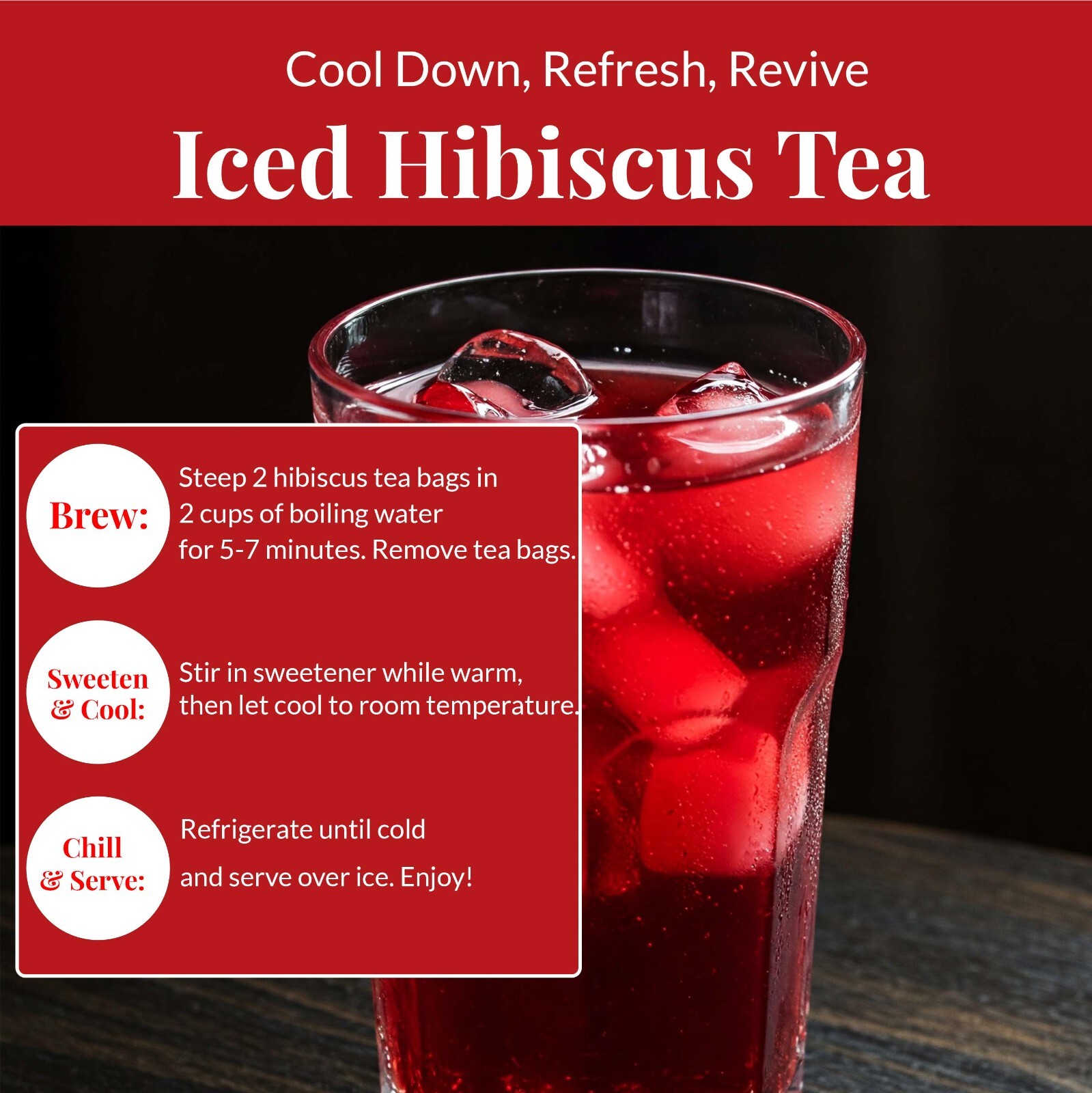 75 Organic Hibiscus Tea Bags, Hibiscus Flower Tea, Naturally Caffeine Free