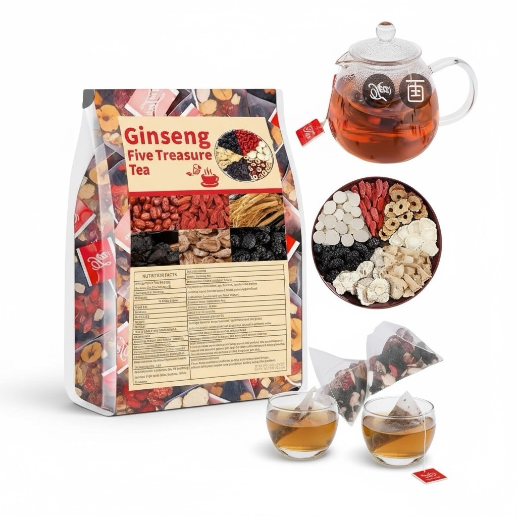 Ginseng Five Treasure Tea – 75 Premium Tea Bags