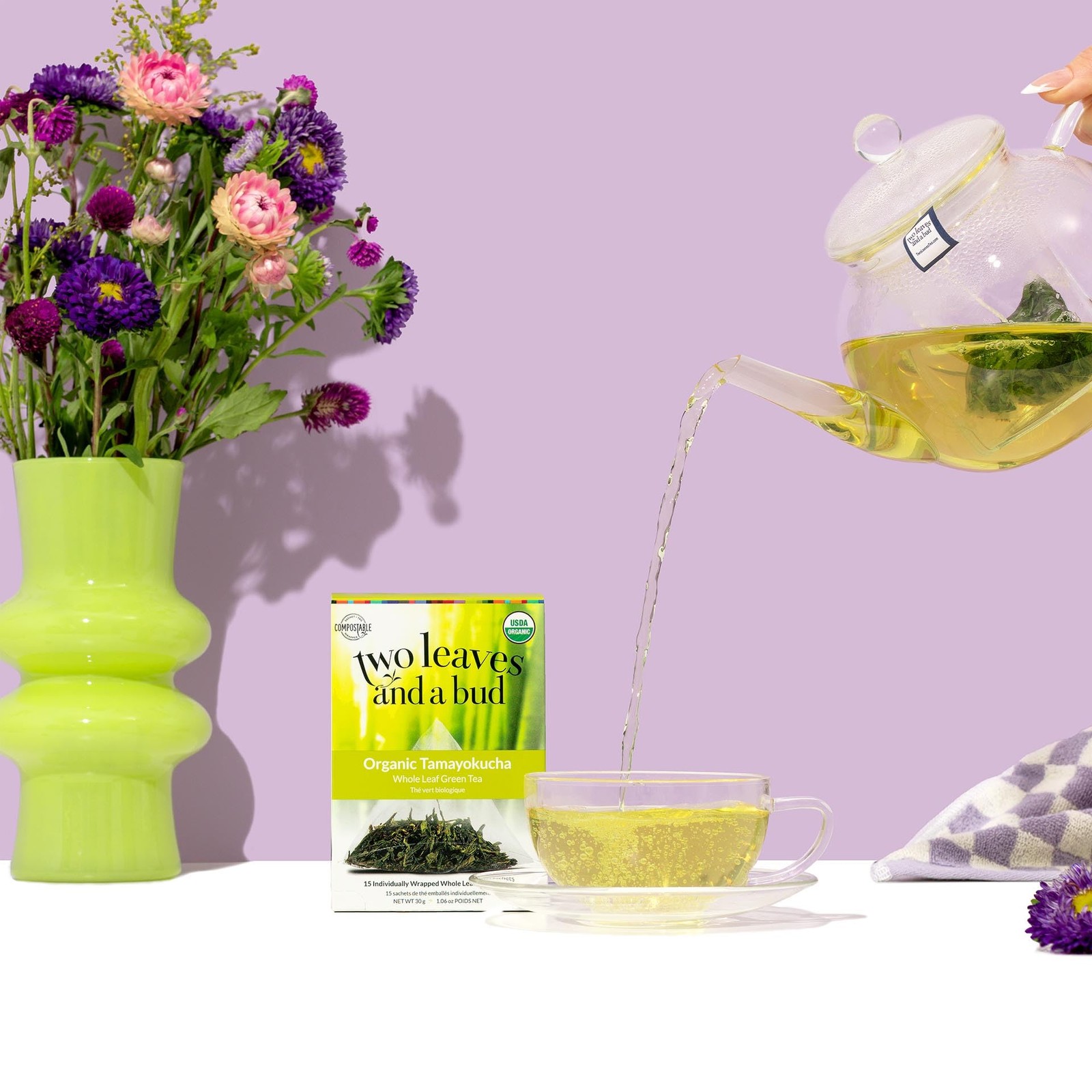 Two Leaves and a Bud Sampler Pack, Assortment of Green, Herbal, and Black Tea…