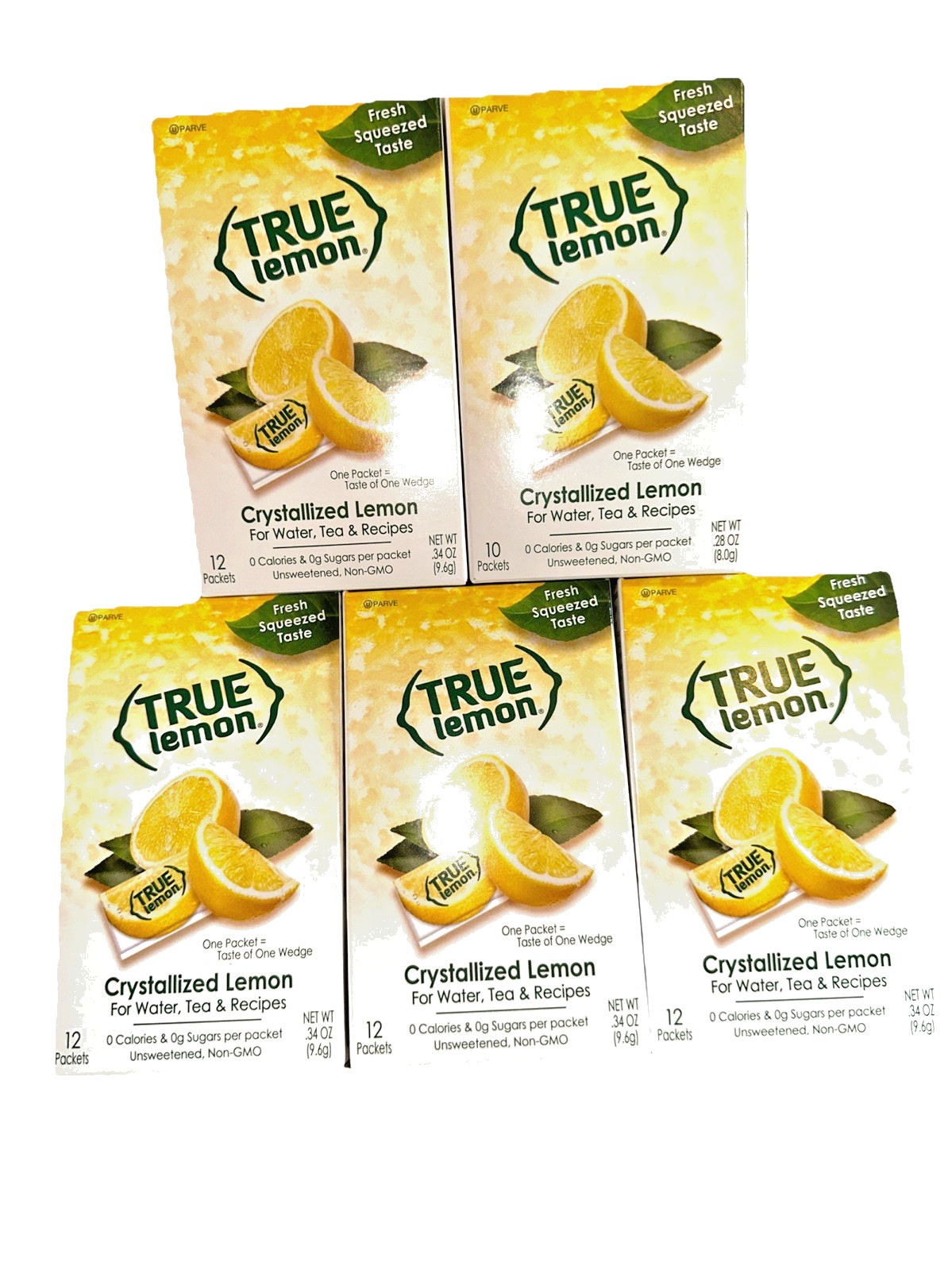 TRUE LEMON Fresh Sqeezed Tste SugarFree Powder Drink Stks 15 Boxes 10 Sticks=150