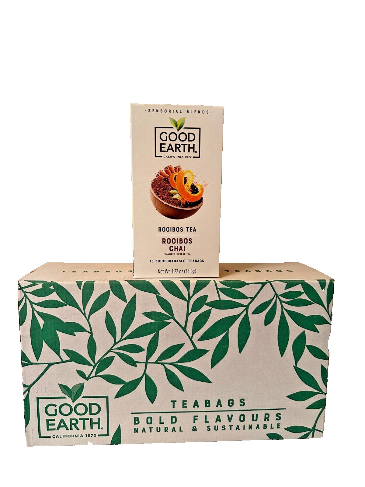 Good Earth Chai Blends Rooibos Chai Flavored Herbal Tea 15 ct x 5 Boxes 75 Bags