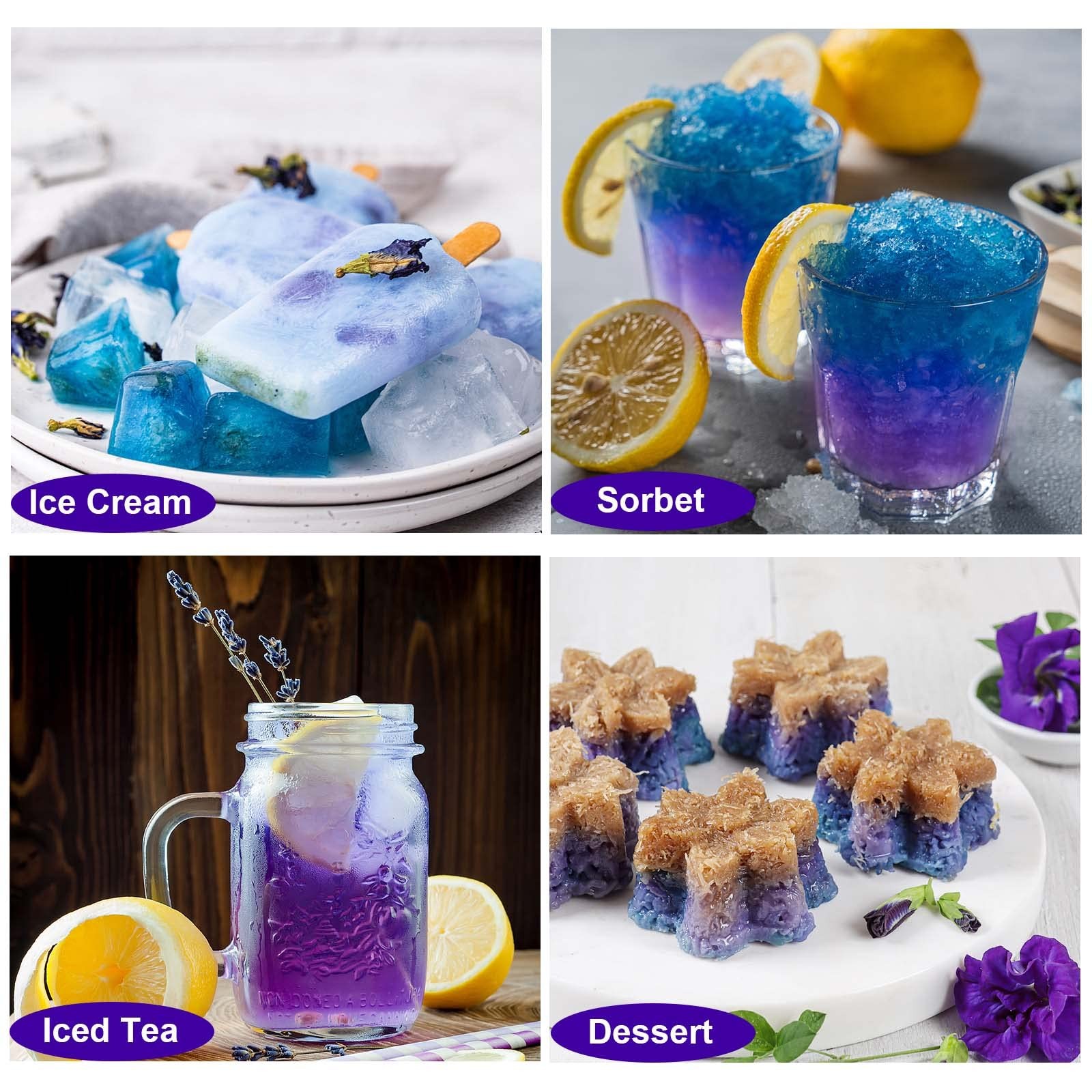– Butterfly Pea Flower Tea – 50 Count Butterfly Pea Flower Tea Bags – Natural…