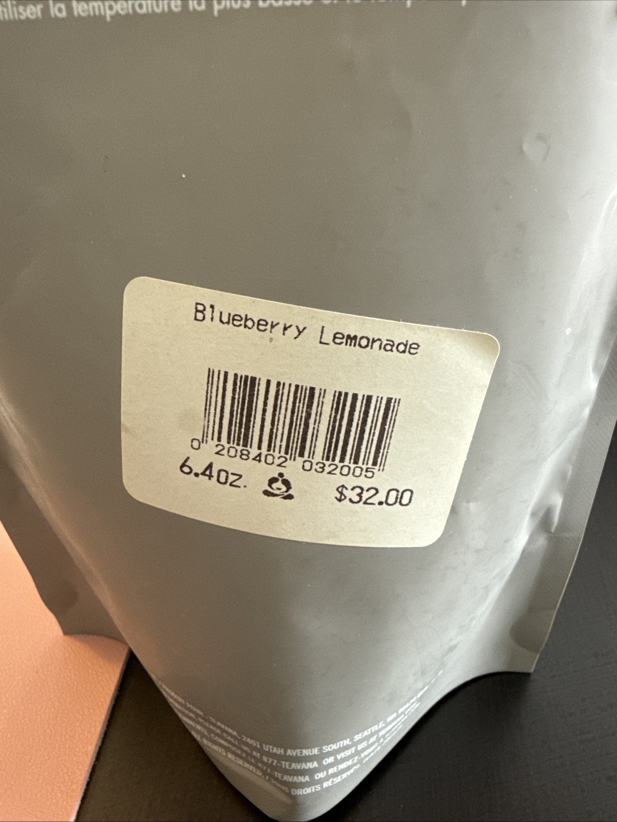 Teavana Blueberry Lemonade Berry Loose Tea Sealed Bag 6.4oz