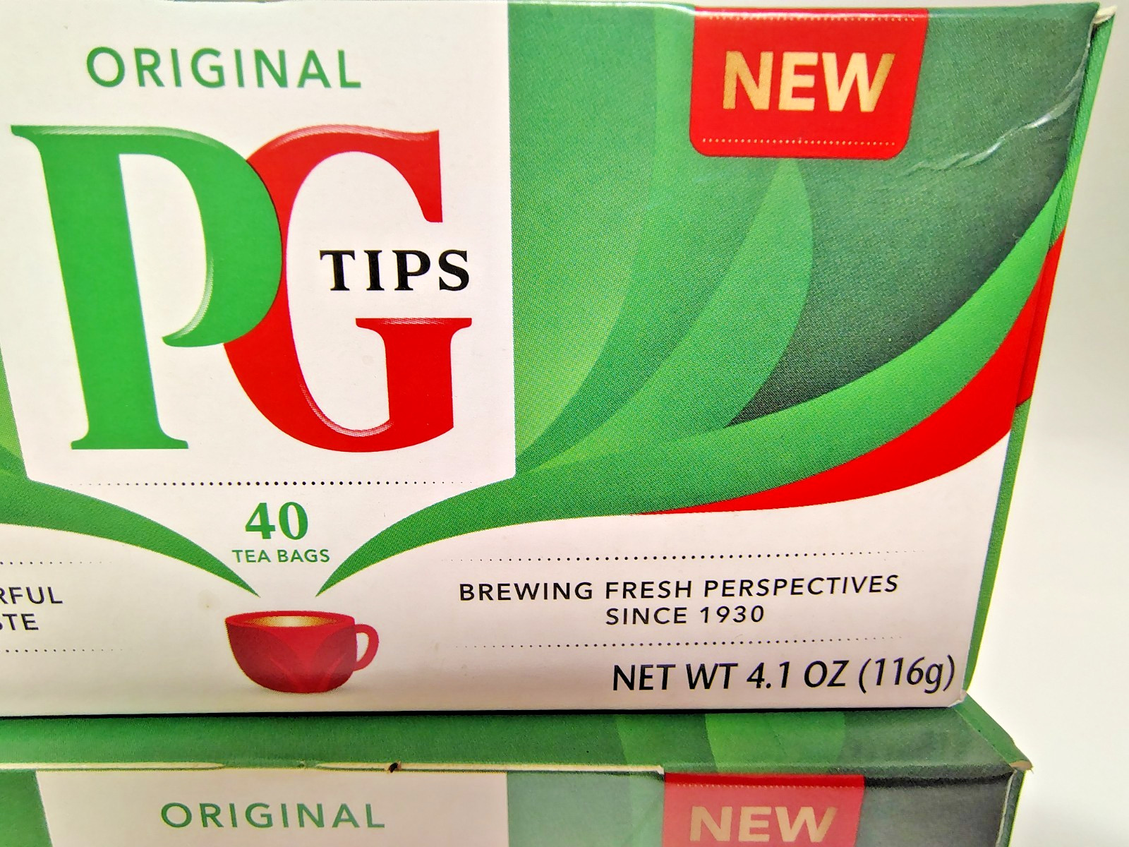 PG Tips Original Black Tea, 40 Bags/Box, BB 7/2027, Lot of 2