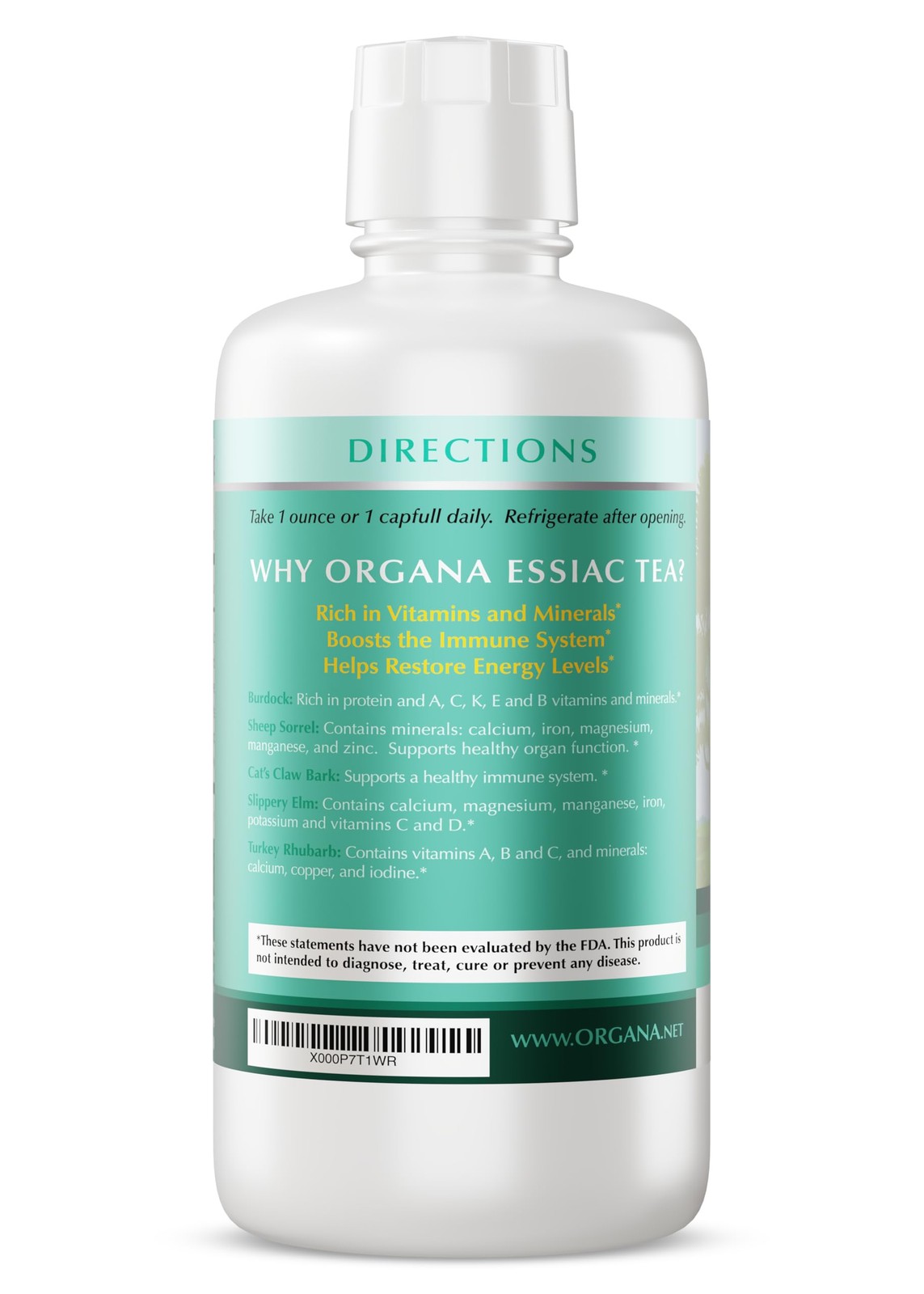 Organa Genuine Essiac Tea Organic Liquid Essiac Tea 4 Herb Genuine Essiac F…
