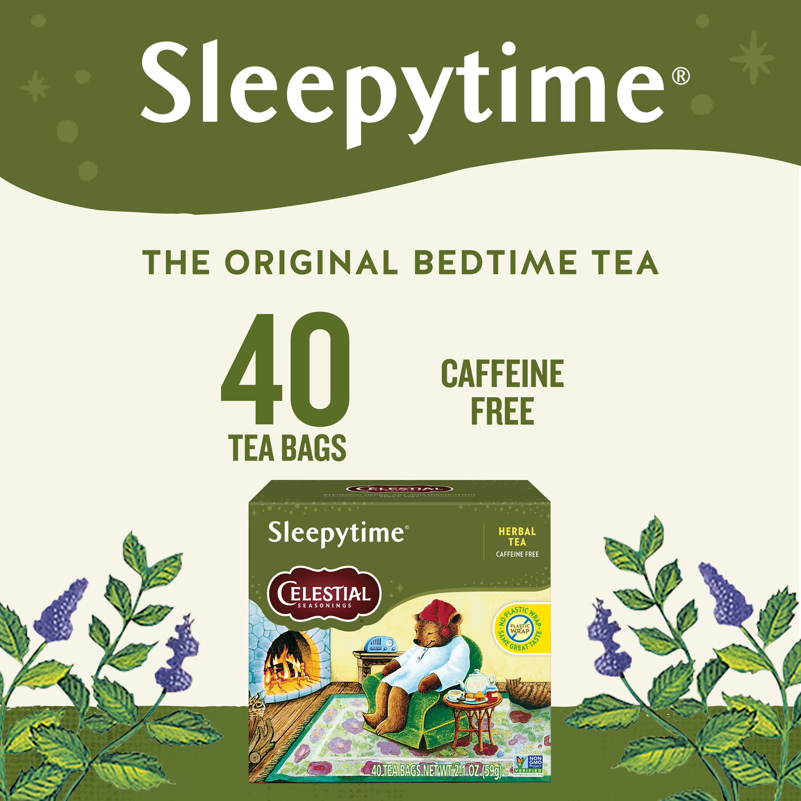40 Count Sleepytime Herbal Tea Caffeine Free