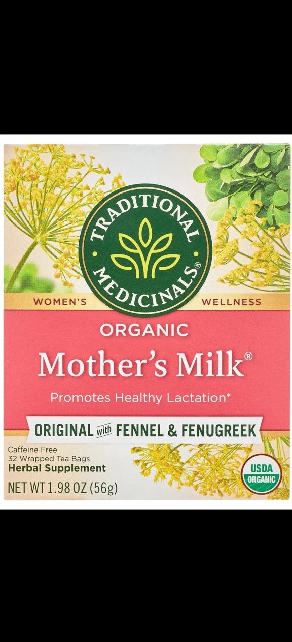 2 Organic Mother’s Milk® Original w/Fennel & Fenugreek Caffeine Free 64 Bag 2027