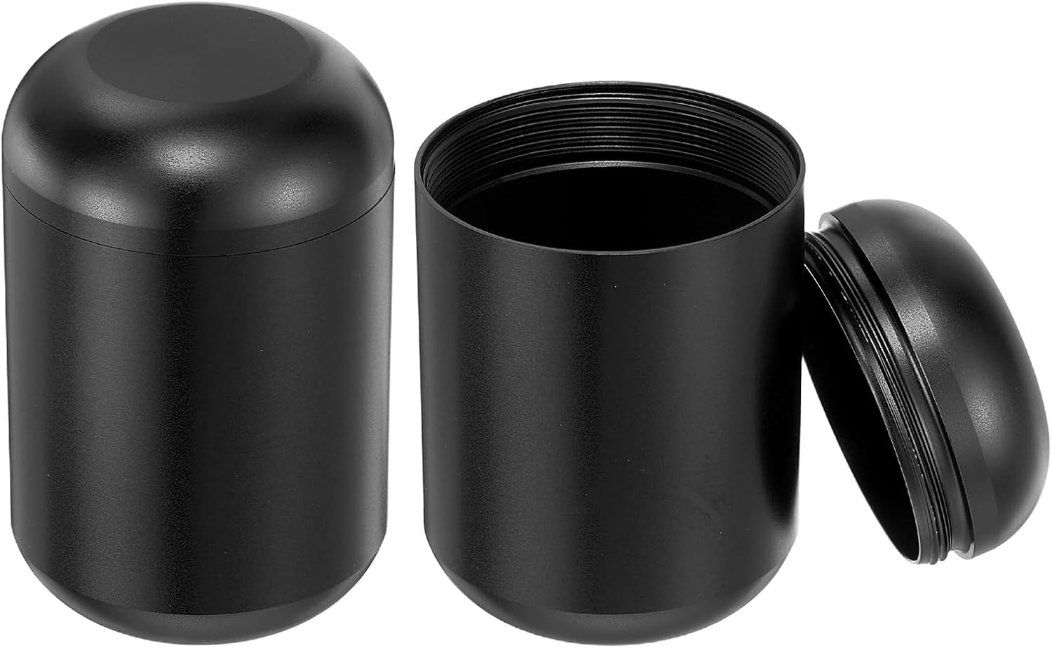 2 Pcs Portable Storage Jar, 2.8″ x 1.8″ Mini Round Tea Canisters Small