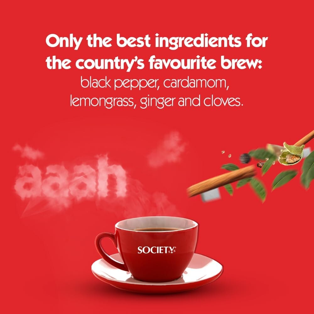 Society Masala Tea- Pack of 2 X 250gm with Cardamom-Ginger-Cloves-Black Pepper