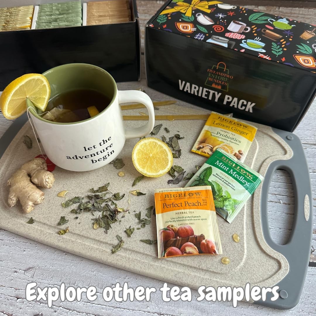 56-Piece Tea Sampler Gift Set – 14 Flavors, Premium Assorted Variety Pack wit…