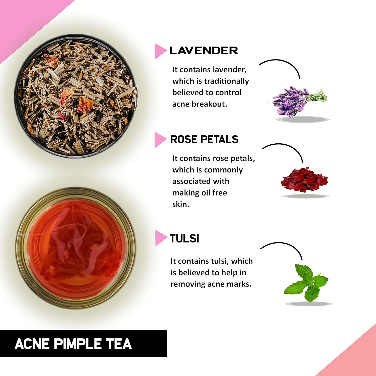 TEACURRY Acne Pimple Tea 30 Tea Bags – Helps in Acne, Pimples, Cysts, Nodules