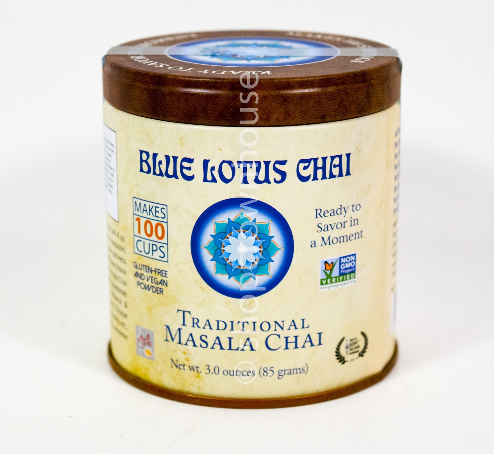 1 Blue Lotus Chai Tea Traditional Masala Makes 100 Cups 3oz canister 03/04/2027