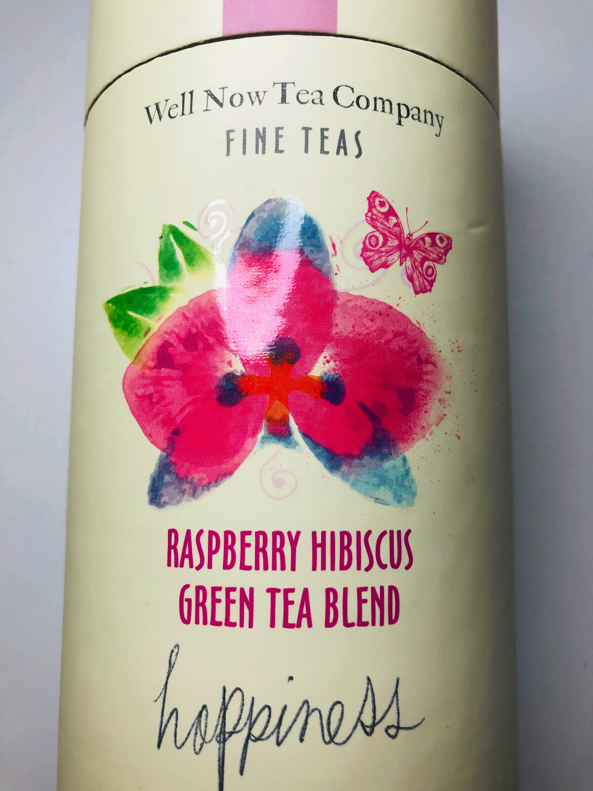 HAPPINESS RASPBERRY HIBISCUS GREEN TEA BLEND 50 Bags by WELL NOW 6/2028