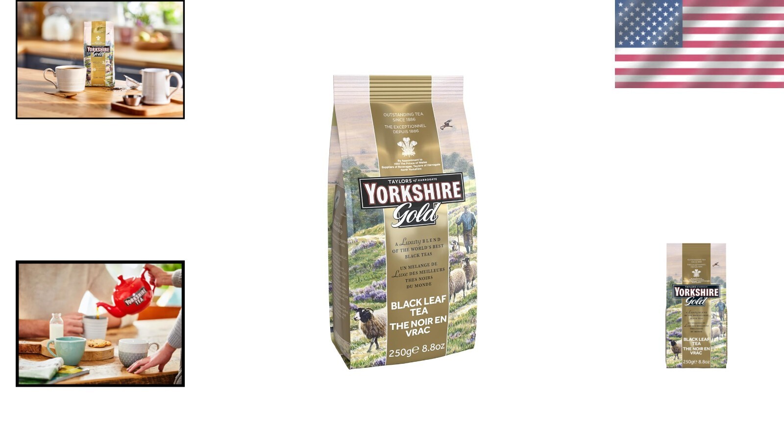 Rich & Bright Yorkshire Gold Loose Leaf Tea, 8.8 Oz – Ideal for Milk or Lemon