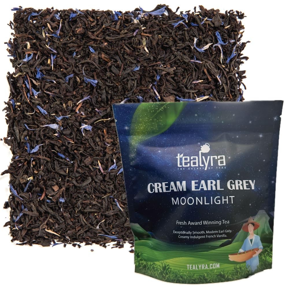 Tealyra – Cream Earl Grey Moonlight | Luxurious Black 3.5 Ounce (Pack of 1)