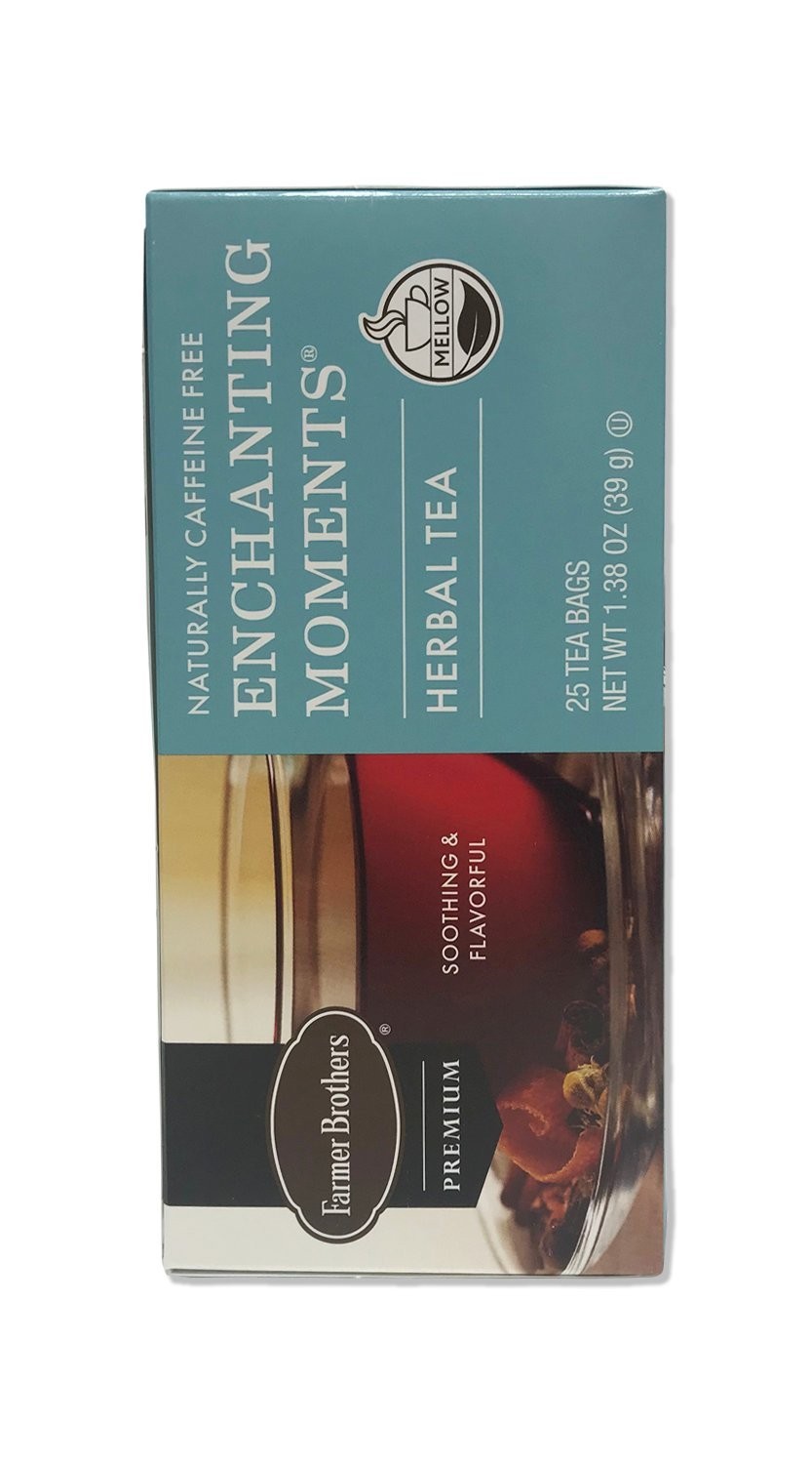 Enchanting Moments Herbal Tea 25 Count Caffeine Free Chamomile Mint Hibiscus
