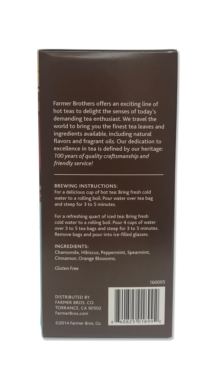 Enchanting Moments Herbal Tea 25 Count Caffeine Free Chamomile Mint Hibiscus