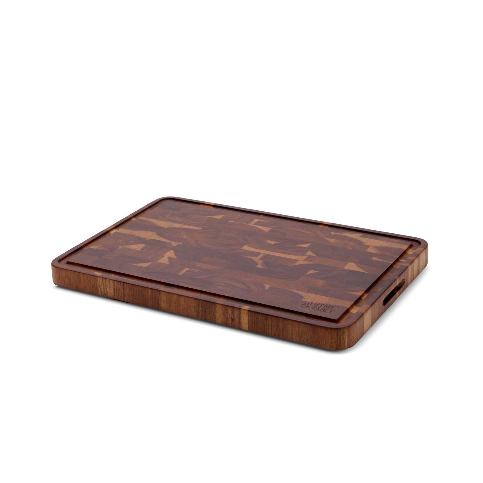 Thyme & Table 12″x18″ Acacia End Grain Butcher Block NEW FREE SHIPPING