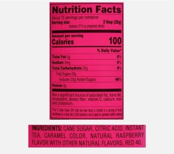 4C Powdered Drink Mix Cannisters, Raspberry Tea, 28 Quarts, Family Sized…