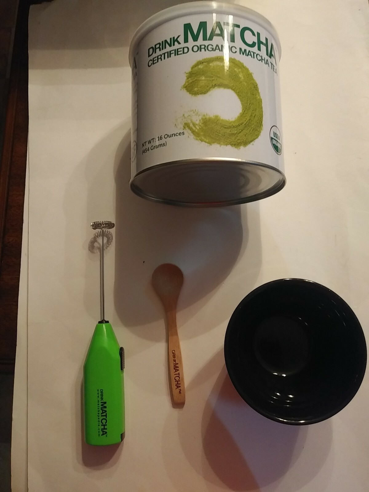 Drink Matcha Green Tea 4 Items Set. Certified Organic Matcha Tea.