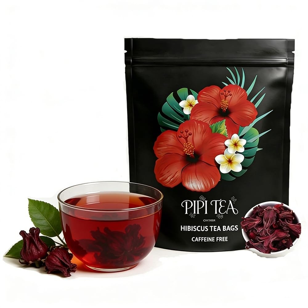 Pipi Hibiscus 30 Tea Bags –100% Natural, Caffeine-Free, Rich in Vitamin C .