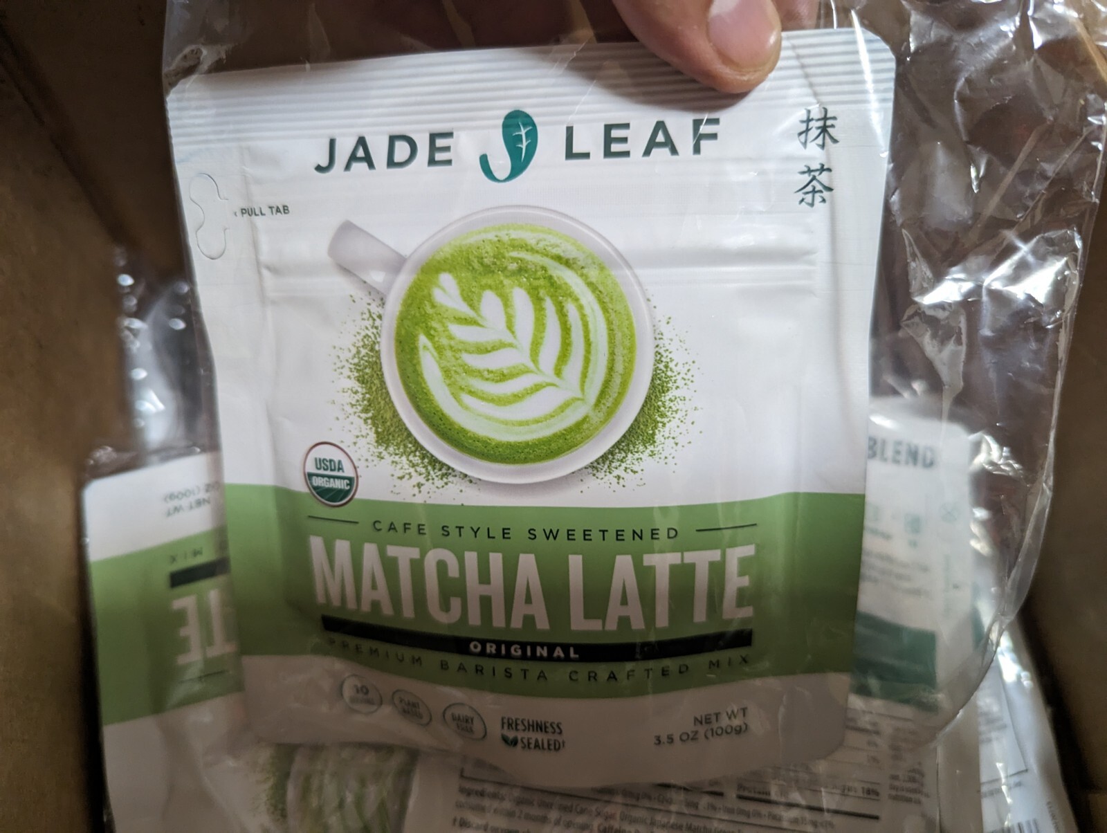 Jade Leaf MATCHA LATTE Organic Cafe Premium Barista Crafted Mix 3.5 Oz 3packs