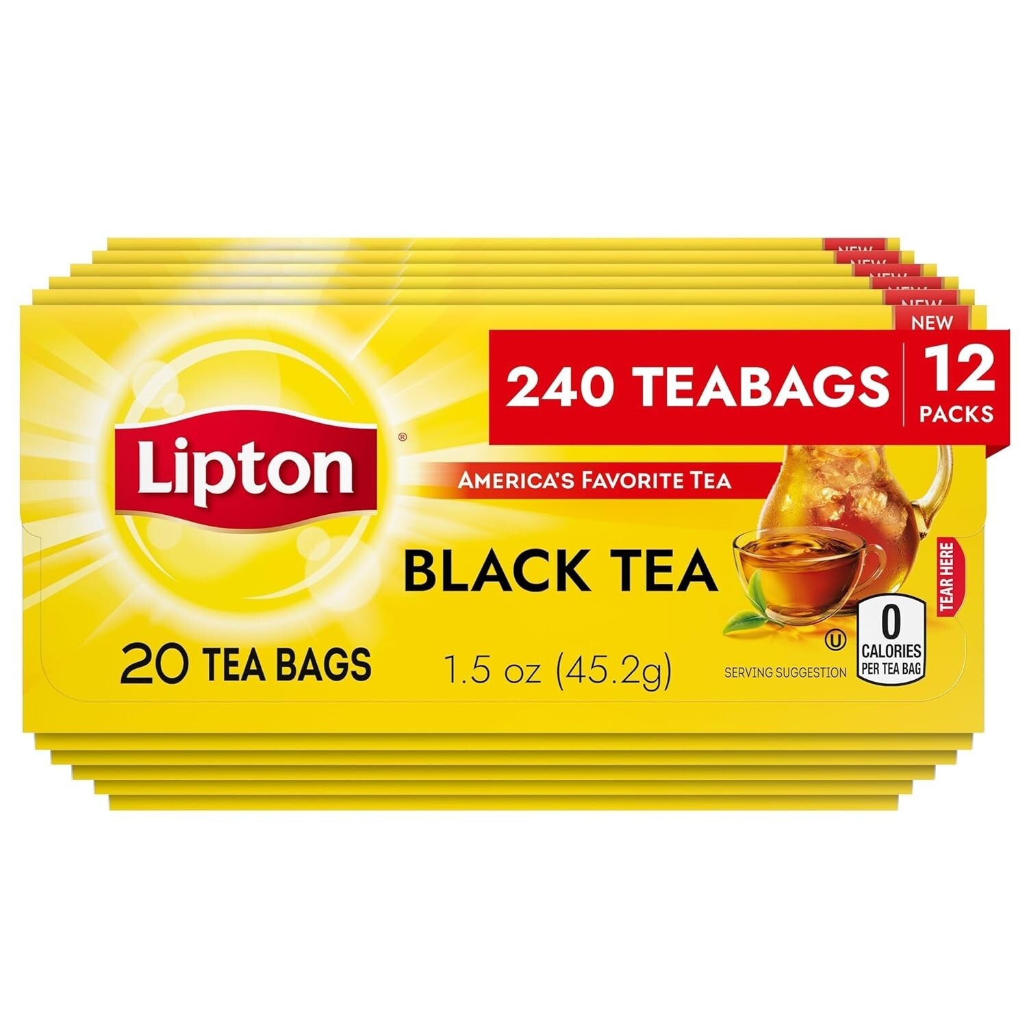 Indulge in 240 Black Tea Bags – Unsweetened, Caffeinated Mix, Perfect Anytime
