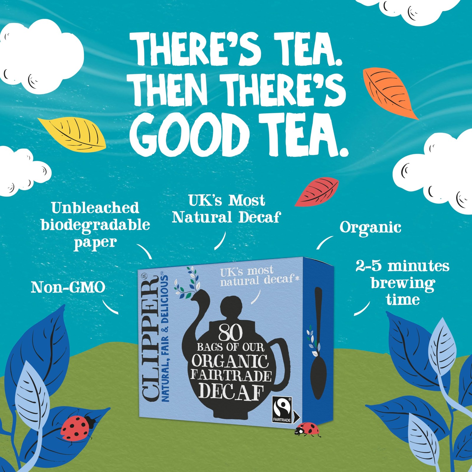 , Organic Decaf, Plant-Based, Decaffeinated Black Tea, Great Over Ice, 1 Pack…