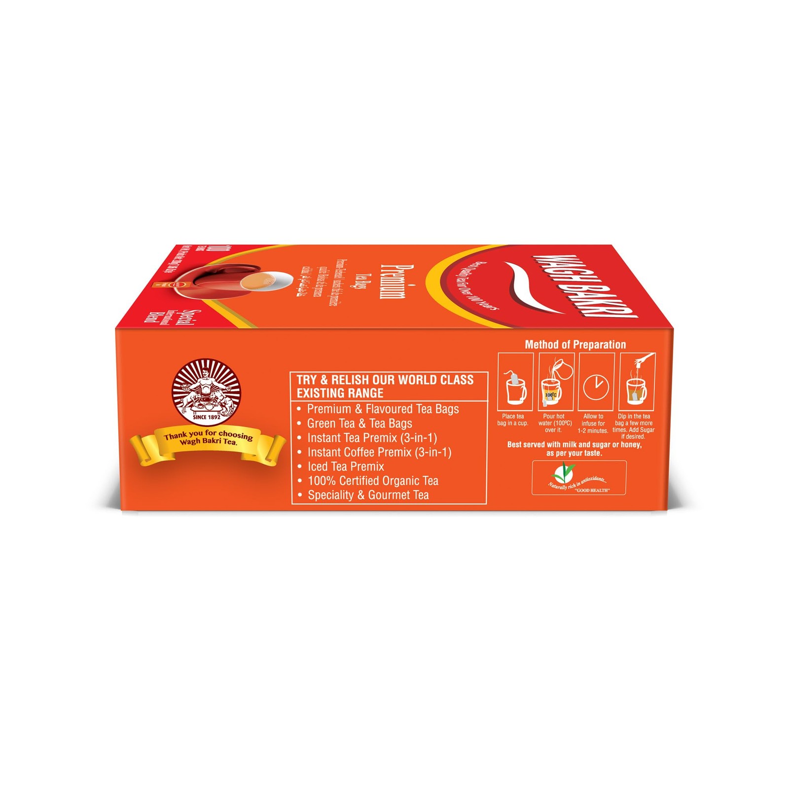 Wagh Bakri Chai Tea Bags, 100 bags of Special 100 Count (Pack 1)