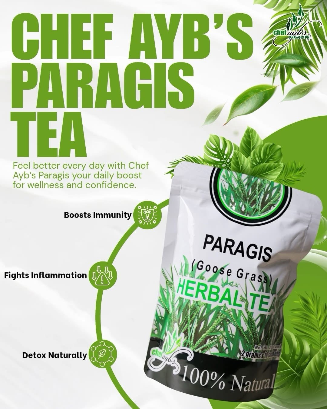 Chef Ayb’s Paragis Herbal Tea 100% Natural Caffeine-Free 2g x 10 Sachets