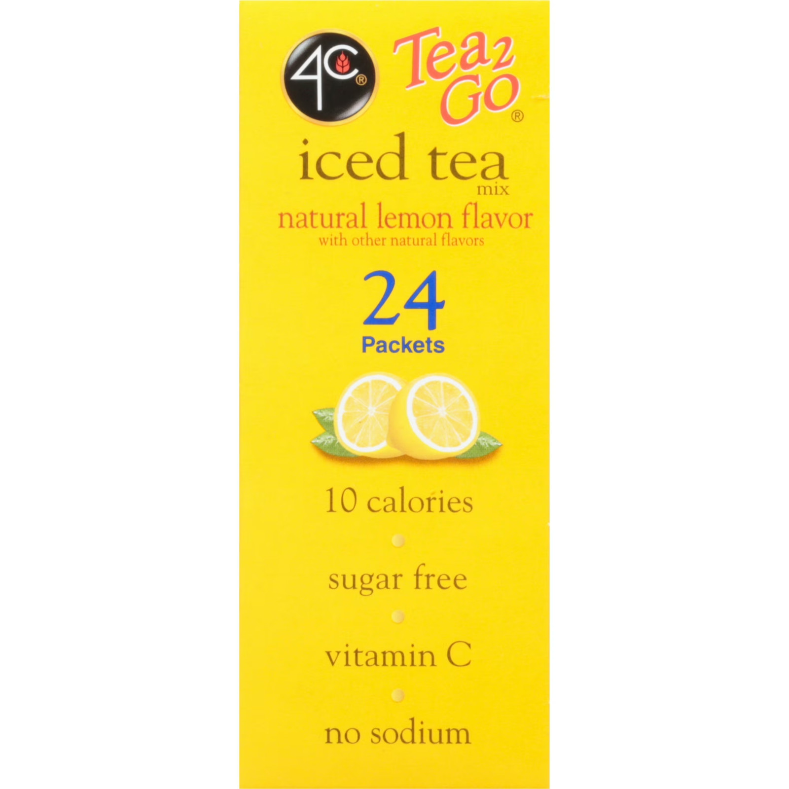 ( Pack of 2 )4C Totally Light Natural Lemon Iced Tea Mix 24 Ct( Each)….