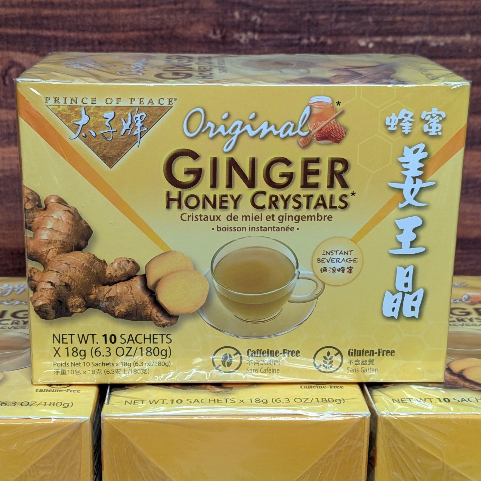 Lot of 7 – Prince of Peace Original Ginger Tea Honey Crystals 10 Sachets Per Box