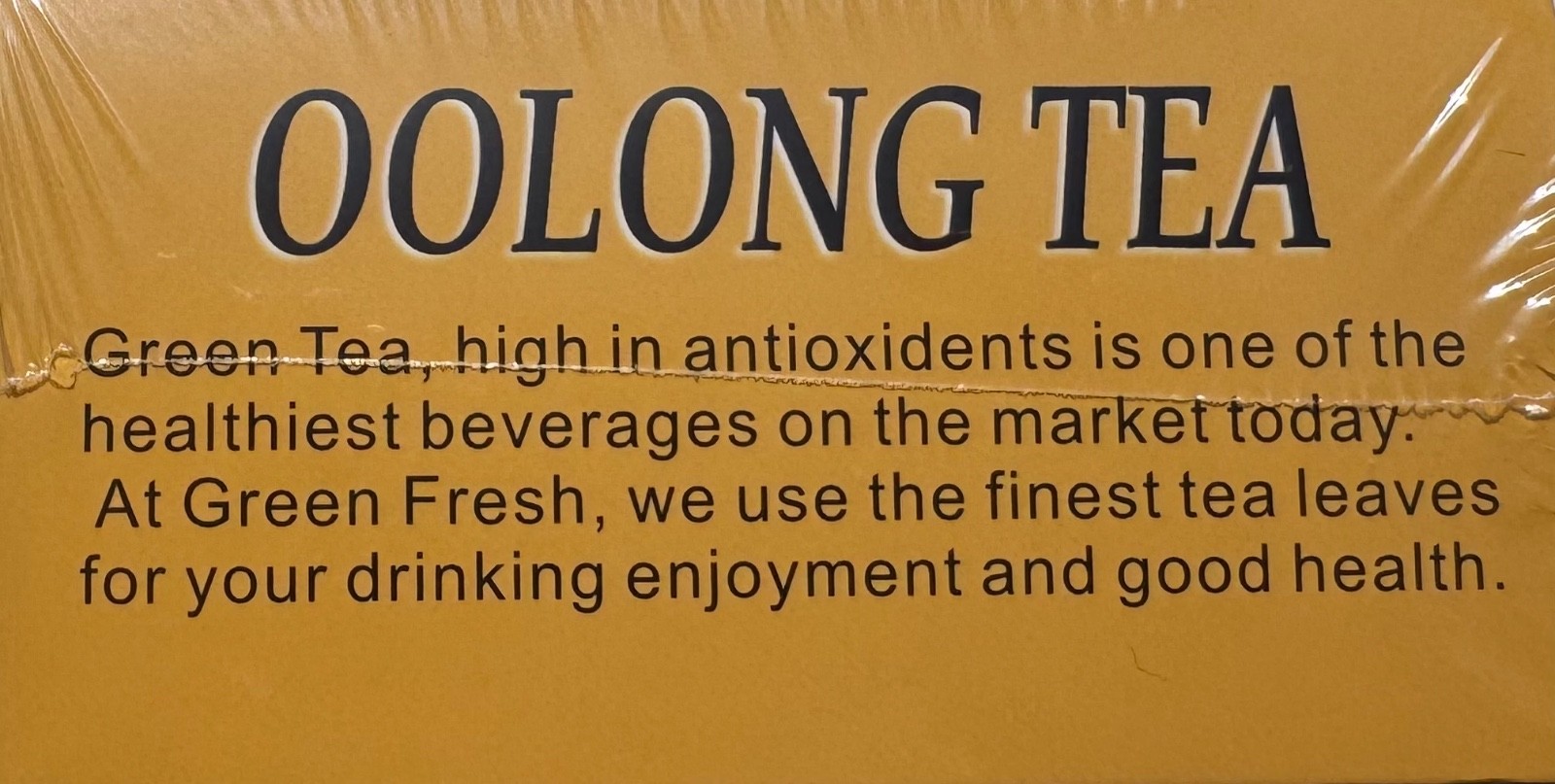 Green Fresh 100-Count Oolong Tea Bags 100% Natural Handpicked from Fujiang 7oz