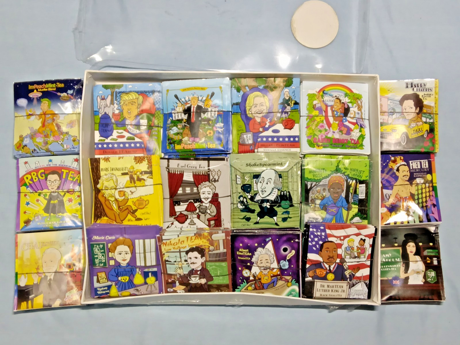 CollecTEAbles Tea Bag Sampler 142 count Parody Satire History The Tea Book