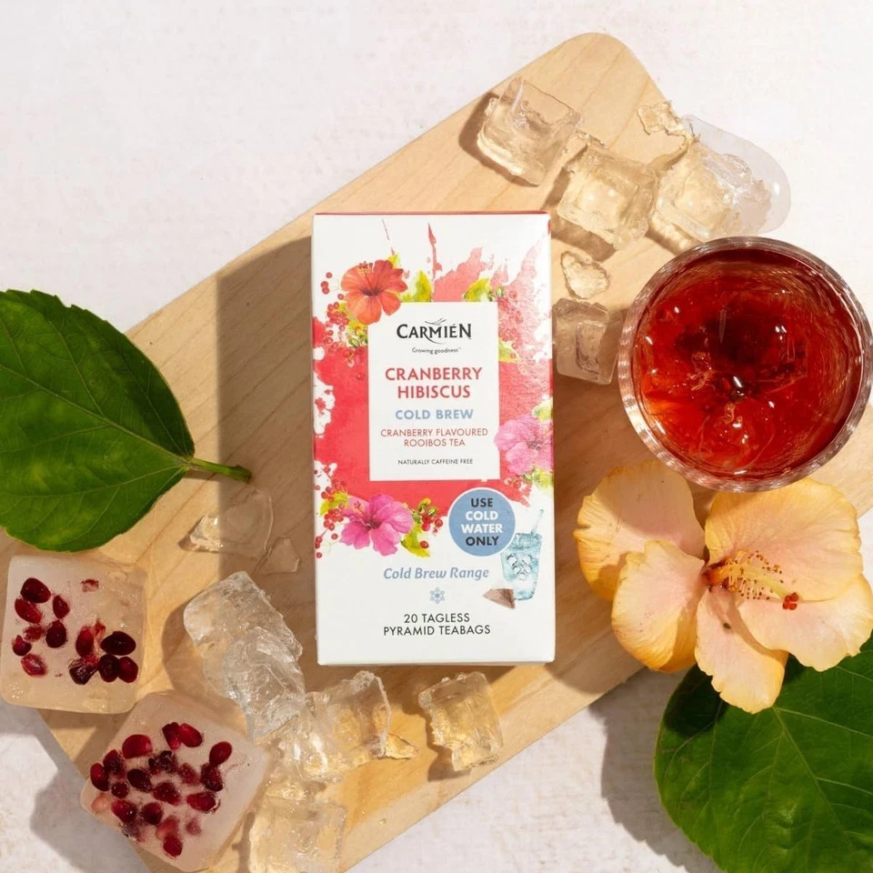 Carmién Tea Cold Brew: Cranberry Hibiscus Rooibos 20’s (50g)
