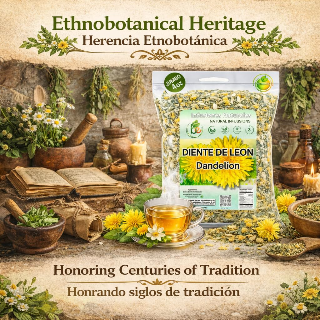Diente de León Herbal Tea – Dandelion Loose Leaf – 4 oz (113 g) – 100% Natural,
