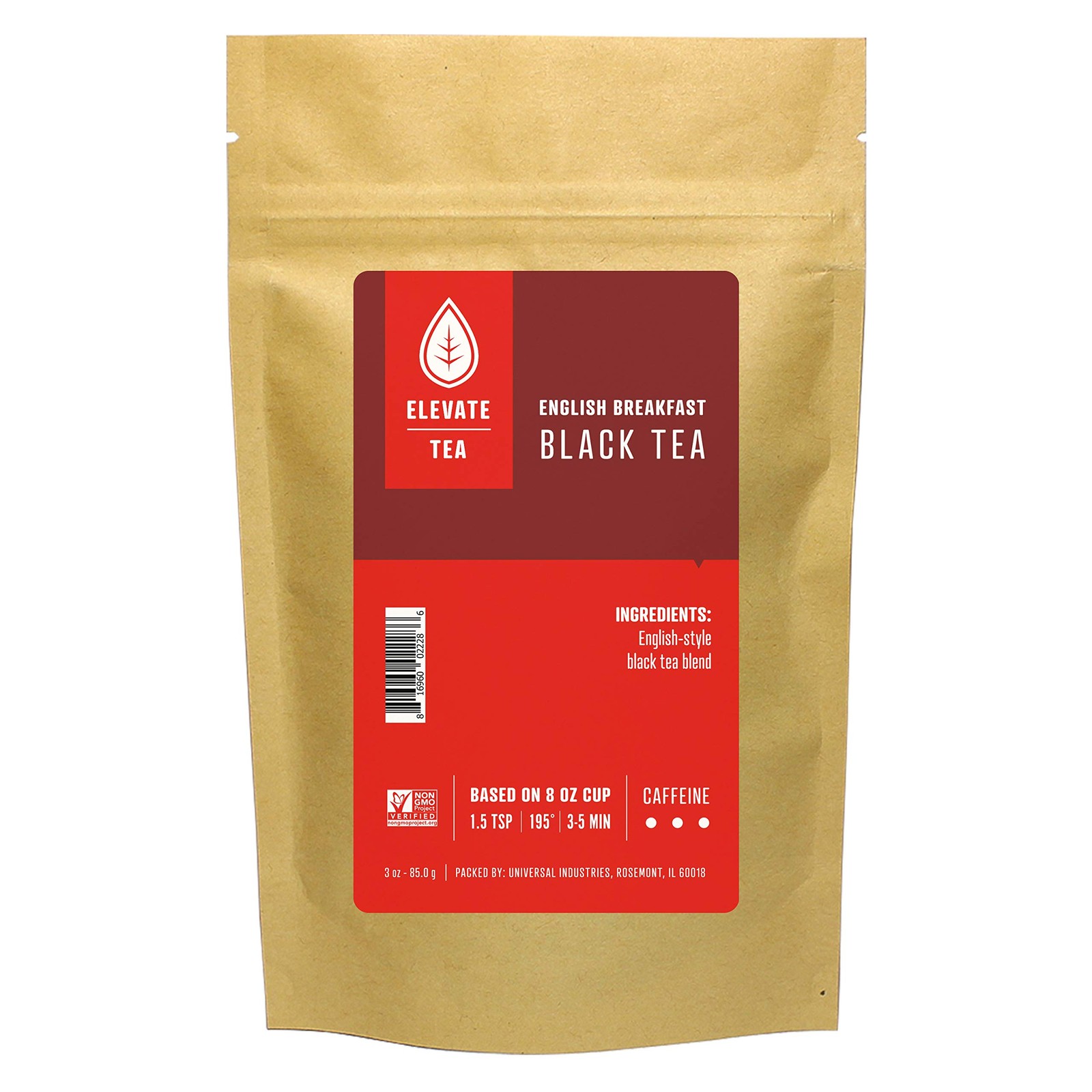 English Breakfast Tea – Loose Leaf Black Tea, High Caffeine, 3 oz Pouch – 30 …