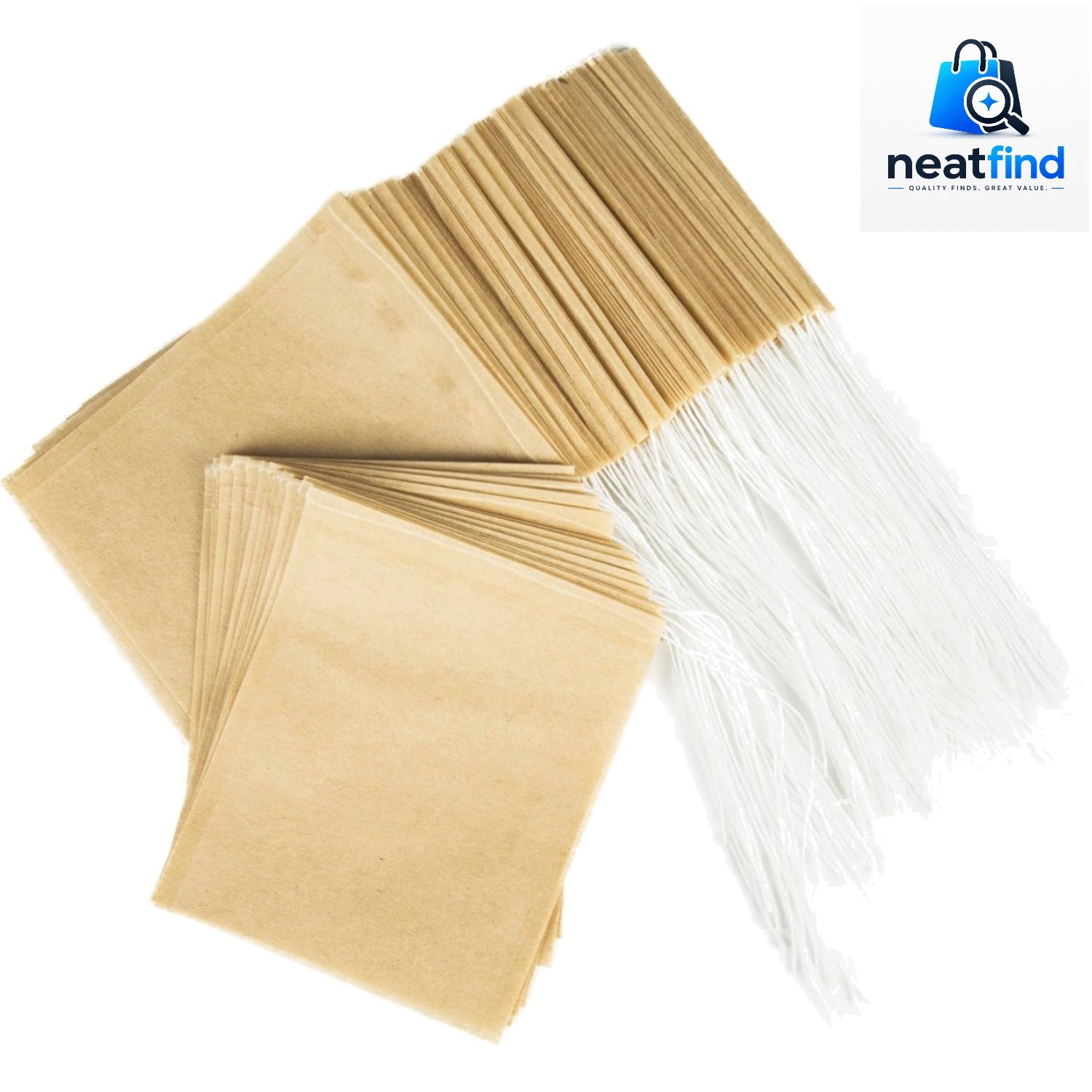 100PCS Tea Filter Bags, Disposable Tea Bags for Loose Leaf Tea, Drawstring Em…