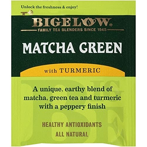 Lot NIB Bigelow Matcha Green Tea Turmeric 108 Bag Brew Thanksgiving Gif FreeShip